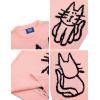 imageAelfric Eden Womens Pullover Sweater Hand Drawn Cat Graphic Printed Oversized Sweater Fall Winter Fashion Couple TopsLight Pink