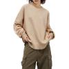 imageAelfric Eden Womens Sweaters Oversized Crewneck Fall Sweater Casual Batwing Ribbed Knit Side Slit Pullover TopsYellow