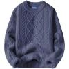 imageAelfric Eden Oversized Sweater 90s Vintage Cable Knit Long Sleeve Women Heavy Crewneck PulloverHaze Blue
