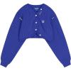 imageAelfric Eden Womens Cardigan Sweaters VNeck Button Down Long Sleeve Shrugs Knit Cropped TopsBlue