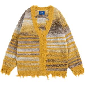 imageAelfric Eden Cardigan Sweater Open Front Casual Knit Cardigans Pinstripe Fashion Sweaters Y2k 2025 OutfitsYellow
