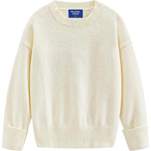 imageAelfric Eden Women Oversized Basic Sweaters Vintage Crewneck Long Sleeves Knit 2025 Pullover Sweater TopsApricot