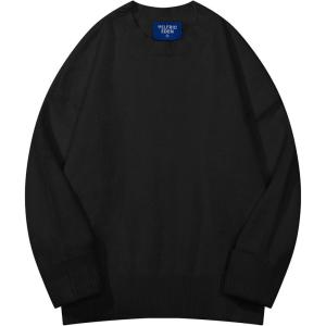 imageAelfric Eden Women Oversized Basic Sweaters Vintage Crewneck Long Sleeves Knit 2025 Pullover Sweater TopsBlack
