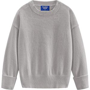 imageAelfric Eden Women Oversized Basic Sweaters Vintage Crewneck Long Sleeves Knit 2025 Pullover Sweater TopsGrey