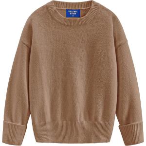 imageAelfric Eden Women Oversized Basic Sweaters Vintage Crewneck Long Sleeves Knit 2025 Pullover Sweater TopsKhaki