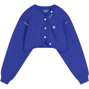 imageAelfric Eden Womens Cardigan Sweaters VNeck Button Down Long Sleeve Shrugs Knit Cropped TopsBlue