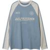 imageAelfric Eden Long Sleeve Shirts Color Block Print Tops Crewneck Oversized Y2k Streetwear Sweatshirts 2025 Trendy TopsBlue