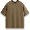 imageAelfric Eden Mens TShirts Oversized Heavyweight Cotton Wash Tshirt Unisex Short Sleeves Loose Solid Basic Tee Tops Light Brown XLargeLight Brown