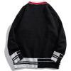 imageAelfric Eden Casual Animals Print Long Sleeve Knit Sweater Classic Crewneck Oversized Loose Fit SweaterBlack