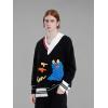 imageAelfric Eden Casual Animals Print Long Sleeve Knit Sweater Classic Crewneck Oversized Loose Fit SweaterBlack