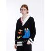 imageAelfric Eden Casual Animals Print Long Sleeve Knit Sweater Classic Crewneck Oversized Loose Fit SweaterBlack