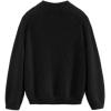 imageAelfric Eden Fuzzy Soft Sweaters Mohair Oversized Solid Sweaters Crewneck Knit Casual Pullover 2025 Trendy OutfitsBlack