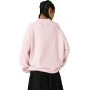 imageAelfric Eden Fuzzy Soft Sweaters Mohair Oversized Solid Sweaters Crewneck Knit Casual Pullover 2025 Trendy OutfitsPink
