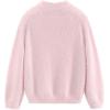 imageAelfric Eden Fuzzy Soft Sweaters Mohair Oversized Solid Sweaters Crewneck Knit Casual Pullover 2025 Trendy OutfitsPink