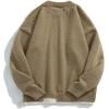 imageAelfric Eden Mens Oversized Sweater Fake Two Basic Classic Sweaters Casual Soft Pullover Streetwear TopsKhaki