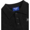 imageAelfric Eden Womens Cable Long Sleeve Sweaters Solid Lapel V Neck Knit Casual Soft Pullover 2025 Fall Fashion OutfitsBlack