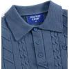 imageAelfric Eden Womens Cable Long Sleeve Sweaters Solid Lapel V Neck Knit Casual Soft Pullover 2025 Fall Fashion OutfitsDark Blue