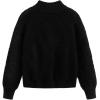imageAelfric Eden Womens Oversized Cable Knit Fall Sweater Mock Neck Long Sleeve Knit Pullover Sweater Tops 2025Black