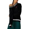 imageAelfric Eden Womens Oversized Cable Knit V Neck Sweaters Oversized Pullover 2025 Fall Fashion OutfitsBlack