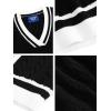 imageAelfric Eden Womens Oversized Cable Knit V Neck Sweaters Oversized Pullover 2025 Fall Fashion OutfitsBlack