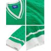 imageAelfric Eden Womens Oversized Cable Knit V Neck Sweaters Oversized Pullover 2025 Fall Fashion OutfitsGreen
