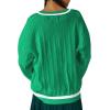 imageAelfric Eden Womens Oversized Cable Knit V Neck Sweaters Oversized Pullover 2025 Fall Fashion OutfitsGreen
