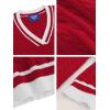 imageAelfric Eden Womens Oversized Cable Knit V Neck Sweaters Oversized Pullover 2025 Fall Fashion OutfitsRed