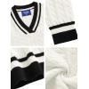 imageAelfric Eden Womens Oversized Cable Knit V Neck Sweaters Oversized Pullover 2025 Fall Fashion OutfitsWhite