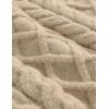 imageAelfric Eden Womens Oversized Sweaters 2025 Cable Knit Chunky Sweater Lantern Sleeve Crewneck Pullover Loose OutfitsBeige
