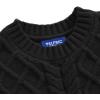 imageAelfric Eden Womens Oversized Sweaters 2025 Cable Knit Chunky Sweater Lantern Sleeve Crewneck Pullover Loose OutfitsBlack
