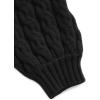 imageAelfric Eden Womens Oversized Sweaters 2025 Cable Knit Chunky Sweater Lantern Sleeve Crewneck Pullover Loose OutfitsBlack