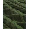 imageAelfric Eden Womens Oversized Sweaters 2025 Cable Knit Chunky Sweater Lantern Sleeve Crewneck Pullover Loose OutfitsGreen