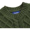 imageAelfric Eden Womens Oversized Sweaters 2025 Cable Knit Chunky Sweater Lantern Sleeve Crewneck Pullover Loose OutfitsGreen