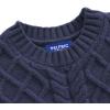 imageAelfric Eden Womens Oversized Sweaters 2025 Cable Knit Chunky Sweater Lantern Sleeve Crewneck Pullover Loose OutfitsNavy Blue
