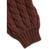 imageAelfric Eden Womens Oversized Sweaters 2025 Cable Knit Chunky Sweater Lantern Sleeve Crewneck Pullover Loose OutfitsRed