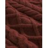 imageAelfric Eden Womens Oversized Sweaters 2025 Cable Knit Chunky Sweater Lantern Sleeve Crewneck Pullover Loose OutfitsRed