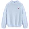 imageAelfric Eden Fuzzy Soft Sweaters Mohair Oversized Solid Sweaters Crewneck Knit Casual Pullover 2025 Trendy OutfitsBlue