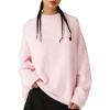 imageAelfric Eden Fuzzy Soft Sweaters Mohair Oversized Solid Sweaters Crewneck Knit Casual Pullover 2025 Trendy OutfitsPink
