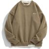 imageAelfric Eden Mens Oversized Sweater Fake Two Basic Classic Sweaters Casual Soft Pullover Streetwear TopsKhaki