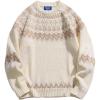 imageAelfric Eden Sweaters Fair Isle Sweater Vintage Soft Warm Casual Knit Pullover Long Sleeve 2024 Trendy OutfitsBeige