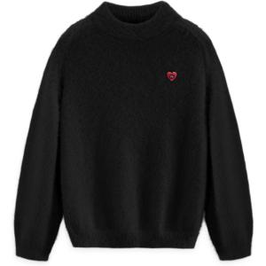 imageAelfric Eden Fuzzy Soft Sweaters Mohair Oversized Solid Sweaters Crewneck Knit Casual Pullover 2025 Trendy OutfitsBlack