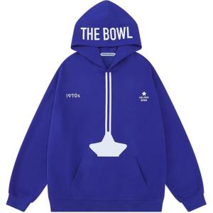 imageAelfric Eden Oversized Graphic Hoodies Unisex City Vintage Hooded Sweatshirt Pullover Streetwear Clothes with PocketDark Blue