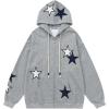 imageAelfric Eden Star Zip Up Hoodie Women Oversized Graphic Hoodies Y2K Hooded Sweatshirt Aesthetic Jackets