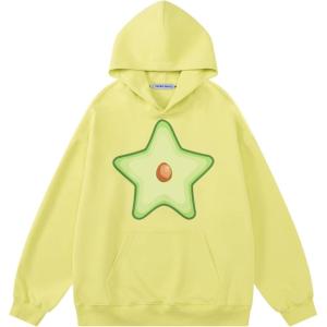 imageAelfric Eden Graphic Hoodie Cute Star Oversized Sweatshirt Unisex Casual Y2k Hooded Pullover with PocketGreen