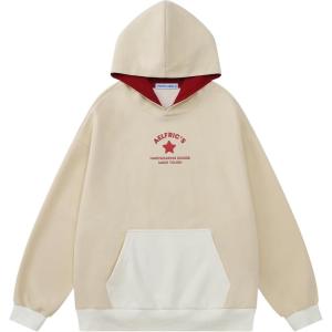 imageAelfric Eden Star Hoodie Women Graphic Hoodies Unisex Oversized Print Hoody Y2k Streetwear Hooded Sweatshirt Pocket PulloverBeige