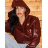imageAelfric Eden Jackets Cropped Faux Leather Hooded Jacket Vintage Fashion Casual Motorcycle Coats Y2k Dressy OutfitsRed