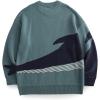imageAelfric Eden Men Tiedye Sweater Casual Knitted Sweater Unisex Long Sleeve Pullover SweaterBlue Grey