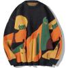 imageAelfric Eden Cartoon Dinosaur Sweaters Graphic Crewneck Printed Oversized Pullover Sweater Couple TopsBlack