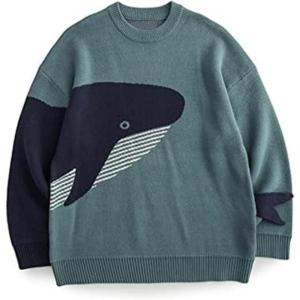 imageAelfric Eden Men Tiedye Sweater Casual Knitted Sweater Unisex Long Sleeve Pullover SweaterBlue Grey