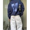 image:imageAelfric Eden 77 Print Pullover Hoodie Graphic Hoodies Y2k Loose Streetwear Hooded Sweatshirt UnisexNavy Blue